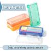 imageMr Pen Clear Pencil Boxes 12 Pack 79quotx45quotx24quot SnapTight Lid Plastic Pencil Box OrganizerOrange  Yellow  Green  Blue