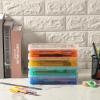 imageMr Pen Clear Pencil Boxes 12 Pack 79quotx45quotx24quot SnapTight Lid Plastic Pencil Box OrganizerOrange  Yellow  Green  Blue