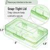 imageMr Pen Clear Pencil Boxes 12 Pack 79quotx45quotx24quot SnapTight Lid Plastic Pencil Box OrganizerPink  Blue  Green