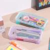 imageMr Pen Clear Pencil Boxes 12 Pack 79quotx45quotx24quot SnapTight Lid Plastic Pencil Box OrganizerPink  Blue 85 x 4 x 19