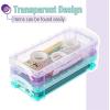 imageMr Pen Clear Pencil Boxes 12 Pack 79quotx45quotx24quot SnapTight Lid Plastic Pencil Box OrganizerPink  Blue 85 x 4 x 19