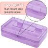 imageMr Pen Clear Pencil Boxes 12 Pack 79quotx45quotx24quot SnapTight Lid Plastic Pencil Box OrganizerPurple  Coral  Blue