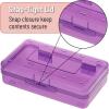 imageMr Pen Clear Pencil Boxes 12 Pack 79quotx45quotx24quot SnapTight Lid Plastic Pencil Box OrganizerPurple  Orange