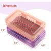 imageMr Pen Clear Pencil Boxes 12 Pack 79quotx45quotx24quot SnapTight Lid Plastic Pencil Box OrganizerPurple  Orange