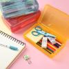 imageMr Pen Clear Pencil Boxes 12 Pack 79quotx45quotx24quot SnapTight Lid Plastic Pencil Box OrganizerRed  Blue  Yellow