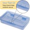 imageMr Pen Clear Pencil Boxes 12 Pack 79quotx45quotx24quot SnapTight Lid Plastic Pencil Box OrganizerYellow  Blue
