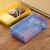 imageMr Pen Clear Pencil Boxes 12 Pack 79quotx45quotx24quot SnapTight Lid Plastic Pencil Box OrganizerYellow  Blue