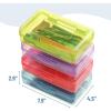 imageMr Pen Clear Pencil Boxes 12 Pack 79quotx45quotx24quot SnapTight Lid Plastic Pencil Box Organizercolorful