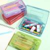 imageMr Pen Clear Pencil Boxes 12 Pack 79quotx45quotx24quot SnapTight Lid Plastic Pencil Box Organizercolorful