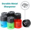 imageMr Pen Handheld Manual Pencil Sharpener with 2 Sharpening Holes and ScrewOn Lid Pack of 6Green  Yellow  Blue  Pink  Black  Red
