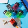 imageMr Pen Handheld Manual Pencil Sharpener with 2 Sharpening Holes and ScrewOn Lid Pack of 6Green  Yellow  Blue  Pink  Black  Red