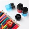 imageMr Pen Handheld Manual Pencil Sharpener with 2 Sharpening Holes and ScrewOn Lid Pack of 6Red and Blue