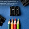 imageMr Pen Handheld Metal Pencil Sharpener with 2 Holes Pack of 12 Silver Colored Pencil Sharpener Pencil Sharpeners Handheld Pencil Sharpener Manual Pencil Sharpener Hand Held Pencil SharpenerBlack