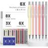 imageMr Pen Mechanical Pencil Set with Lead and Erasers Refills 6 Pack Boho Theme 05mm ampamp 07 mm Cute Aesthetic Pastel Led Pencils 07mm
