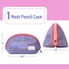 imageMr Pen Mesh Pencil Case Purple Mesh Zipper Pouch Bags Mesh Bags with Zipper Pouches for Organization Cosmetic Bag Purse Pouch Cute Makeup Bag Make Up Pouch Makeup Bag Cute Zip Pouch