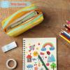 imageMr Pen Mesh Pencil Case Yellow Zipper Pouch Small Makeup Bag Cosmetic Purse Pouch Cute Organization Bag