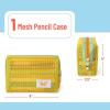 imageMr Pen Mesh Pencil Case Yellow Zipper Pouch Small Makeup Bag Cosmetic Purse Pouch Cute Organization Bag