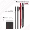 imageMr Pen Metal Mechanical Pencil Set 7 pcs 05mm Metal Mechanical Pencil Red Faux Leather Pencil Case 05mm Lead Refill