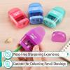 imageMr Pen Pencil Sharpener ampamp Eraser 4 Pack Colorful 2 Sharpening Holes Manual Handheld Small Pencil SharpenerColorful Eraser