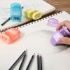 imageMr Pen Pencil Sharpener ampamp Eraser 4 Pack Colorful 2 Sharpening Holes Manual Handheld Small Pencil SharpenerMacaron Colors