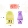 imageMr Pen Pencil Sharpener ampamp Eraser 4 Pack Colorful 2 Sharpening Holes Manual Handheld Small Pencil SharpenerMacaron Colors