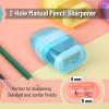 imageMr Pen Pencil Sharpener ampamp Eraser 4 Pack Colorful 2 Sharpening Holes Manual Handheld Small Pencil SharpenerMacaron Colors
