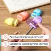 imageMr Pen Pencil Sharpener ampamp Eraser 4 Pack Colorful 2 Sharpening Holes Manual Handheld Small Pencil SharpenerMacaron Colors