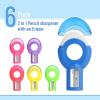 imageMr Pen Pencil Sharpener ampamp Eraser 6 Pack Colored Handheld Small Manual for Kids Crayon Mini