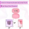 imageMr Pen Pencil Sharpeners Manual 4 Pack Dual Hole Colorful Pencil Sharpeners Handheld Pencil Sharpener