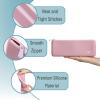 imageMr Pen Silicone Pencil Case Pouch Dusty Pink Aesthetic Triangular Design Multipurpose Aesthetic Pencil Case Small Silicone Makeup Bag