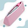 imageMr Pen Silicone Pencil Case Pouch Dusty Pink Aesthetic Triangular Design Multipurpose Aesthetic Pencil Case Small Silicone Makeup Bag