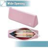 imageMr Pen Silicone Pencil Case Pouch Dusty Pink Aesthetic Triangular Design Multipurpose Aesthetic Pencil Case Small Silicone Makeup Bag