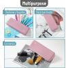 imageMr Pen Silicone Pencil Case Pouch Dusty Pink Aesthetic Triangular Design Multipurpose Aesthetic Pencil Case Small Silicone Makeup Bag
