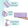 imageMr Pen Silicone Pencil Case Pouch Pastel Lavender Aesthetic Triangular Design Multipurpose Aesthetic Pencil Case Small Silicone Makeup Bag