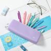 imageMr Pen Silicone Pencil Case Pouch Pastel Lavender Aesthetic Triangular Design Multipurpose Aesthetic Pencil Case Small Silicone Makeup Bag