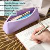 imageMr Pen Silicone Pencil Case Pouch Pastel Lavender Aesthetic Triangular Design Multipurpose Aesthetic Pencil Case Small Silicone Makeup Bag