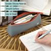 imageMr Pen Silicone Pencil Case Pouch Slate Blue Aesthetic Triangular Design Multipurpose Aesthetic Pencil Case Small Silicone Makeup Bag