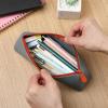 imageMr Pen Silicone Pencil Case Pouch Slate Blue Aesthetic Triangular Design Multipurpose Aesthetic Pencil Case Small Silicone Makeup Bag