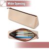 imageMr Pen Silicone Pencil Case Pouch Warm Beige Aesthetic Triangular Design Multipurpose Aesthetic Pencil Case Small Silicone Makeup Bag