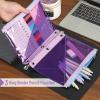 imageMr Pen Transparent Pencil Pouches 2 Pack for 3 Ring Binder Cases With Zipper Bags