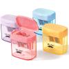 imageMr Pen Pencil Sharpeners Manual 4 Pack Dual Hole Colorful Pencil Sharpeners Handheld Pencil Sharpener