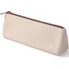 imageMr Pen Silicone Pencil Case Pouch Warm Beige Aesthetic Triangular Design Multipurpose Aesthetic Pencil Case Small Silicone Makeup Bag