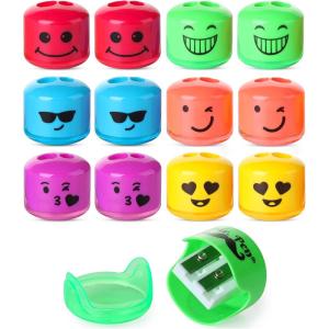 imageMr Pen 12 Pack 2 Hole Pencil Sharpener for Colored Pencils Manual Handheld Crayon Sharpener12 Pack