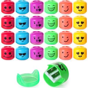 imageMr Pen 12 Pack 2 Hole Pencil Sharpener for Colored Pencils Manual Handheld Crayon Sharpener24 Pack