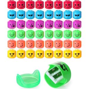 imageMr Pen 12 Pack 2 Hole Pencil Sharpener for Colored Pencils Manual Handheld Crayon Sharpener48 Pack