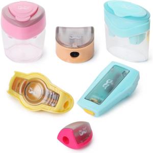 imageMr Pen Cute Pencil Sharpeners 6 Pcs Colorful Pencil Sharpeners with Lid Pencil Sharpener for Kids Pencil Sharpeners for Students Kids Pencil Sharpener Manual Pencil Sharpener