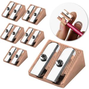 imageMr Pen Handheld Metal Pencil Sharpener with 2 Holes Pack of 12 Silver Colored Pencil Sharpener Pencil Sharpeners Handheld Pencil Sharpener Manual Pencil Sharpener Hand Held Pencil SharpenerRose Gold