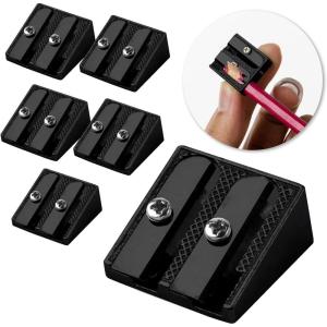 imageMr Pen Handheld Metal Pencil Sharpener with 2 Holes Pack of 12 Silver Colored Pencil Sharpener Pencil Sharpeners Handheld Pencil Sharpener Manual Pencil Sharpener Hand Held Pencil SharpenerBlack