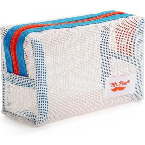 imageMr Pen Mesh Pencil Case White Mesh Zipper Pouch Bags Mesh Bags with Zipper Pouches for Organization Small Makeup Bag Small Pencil Pouch Small Small Cosmetic Bag Purse Pouch Cute Makeup Bag