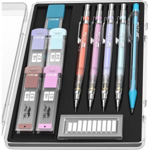 imageMr Pen Pastel Mechanical Pencil Set with Black Lead and Eraser Refills Clear Barrel 03 05 07 09 2mm Pastel Mechanical Pencils Cute Mechanical Pencil Set Aesthetic Mechanical PencilsClear Barrel